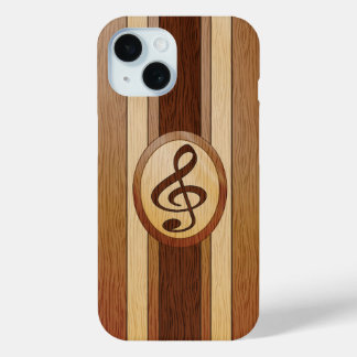 Stylish Falsch Wood Treble Clef Inlay Case-Mate iPhone Hülle