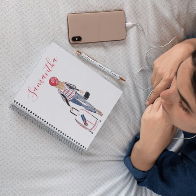 Stylish Fashion London Suitcase Custom Journal Notizbuch (Von Creator hochgeladen)