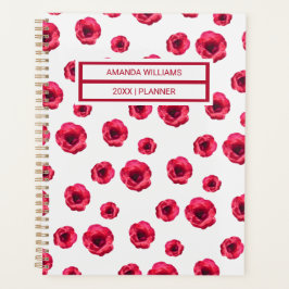 Stylish Floral Cream Red Roses Pattern Name 2026 Planer