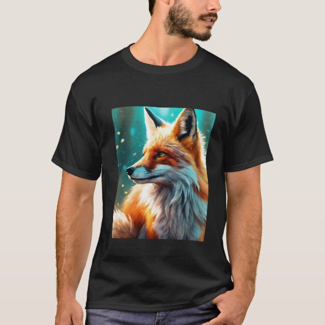 "Stylish Fox Logo T - Shirt - Unisex Comfort Wear" (Vorderseite)