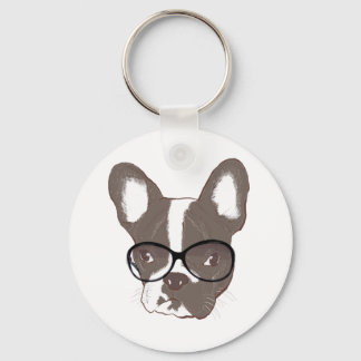 Stylish french bulldog schlüsselanhänger
