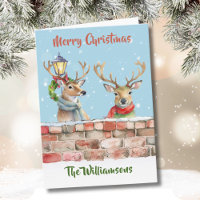 Stylish Funky Quirky Watercolor Reindeer