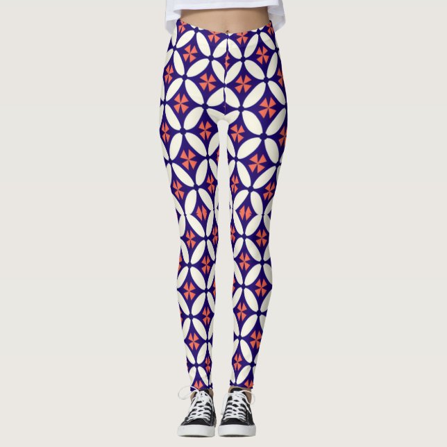  Stylish Geometric Pattern Leggings for Women  (Vorderseite)