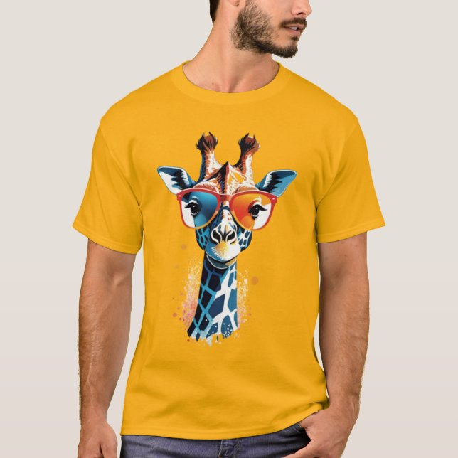 Stylish Giraffe Extravaganza T-Shirt (Vorderseite)