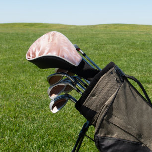 Stylish Girly Pink Rose Gold Zebra Glam Glitz Golf Headcover