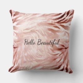 Stylish Girly Pink Rose Gold Zebra Glam Glitz Kissen