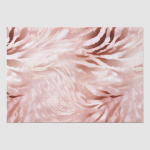 Stylish Girly Pink Rose Gold Zebra Glam Glitz Seidenpapier