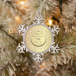 Stylish Gold Diamonds 10. Hochzeitstag Schneeflocken Zinn-Ornament<br><div class="desc">Elegante Golddiamanten 10. Hochzeitstag Schmuck.</div>
