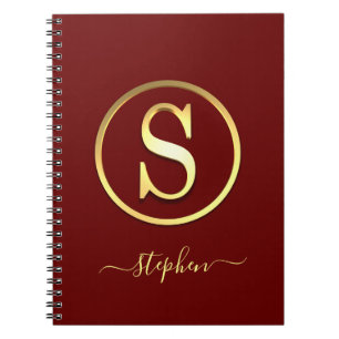 Stylish Gold Initial S Notizblock