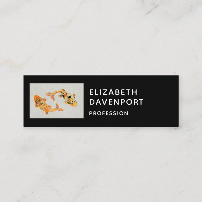 Stylish Gold Koi Fish Mini Visitenkarte (Vorderseite)
