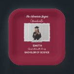 Stylish Graduation Party Paper Plates, Custom Name Pappteller<br><div class="desc">Stylish Graduation Party Paper Plates, Custom Name and Degree Plates, Bespoke Class of 2026 Table Decor, Personalized Academic Celebration Supplies Elevate your graduation buffet with these stylish personalized paper plates. Custom-made with your name, degree, and graduation year, these bespoke plates add a touch of professional elegance to your celebration. Crafted...</div>