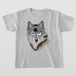 STYLISH GRAY WOLF ILLUSTRATION T-Shirt