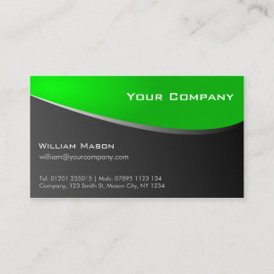 Stylish Green and Grey, Company Business Card Visitenkarte