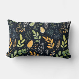 Stylish Green and Yellow Foliage Pattern Lendenkissen