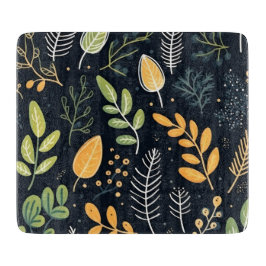 Stylish Green and Yellow Foliage Pattern Schneidebrett