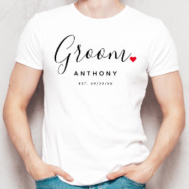 Stylish Groom Wedding T-Shirt