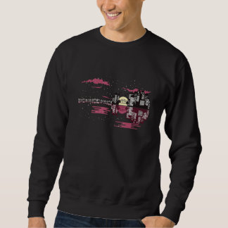 Stylish guitar city graphic sweatshirt