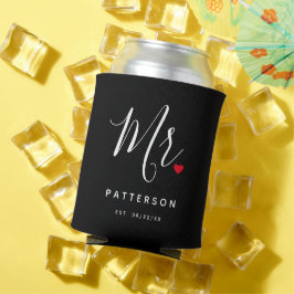 Stylish Herr Custom Nachname & Date Wedding Dosenkühler