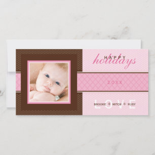 STYLISH HOLIDAY FOTOKARTE: Süße 4 Feiertagskarte