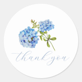 Stylish Hydrangea Vielen Dank für Ihr Hochzeitstic Runder Aufkleber