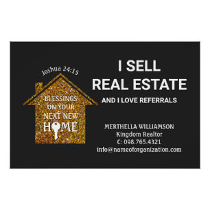Stylish I VERKAUFEN REAL ANWESEN Realtor Poster