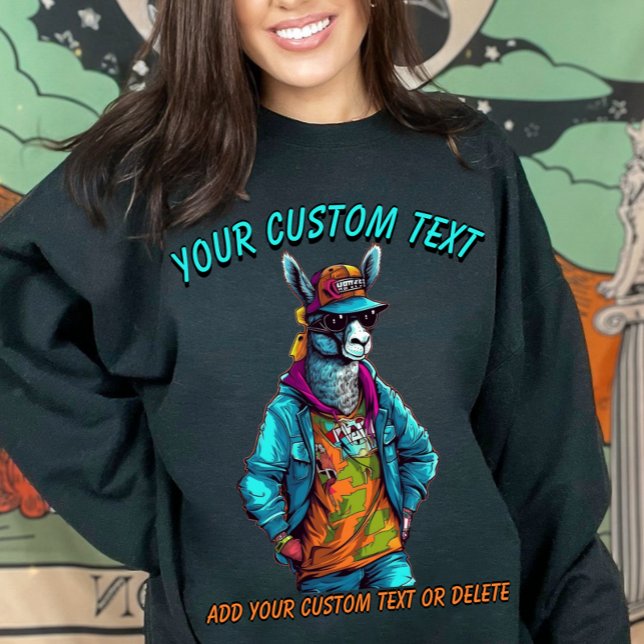 Stylish Llama Animal Fashion Sweatshirt (Von Creator hochgeladen)