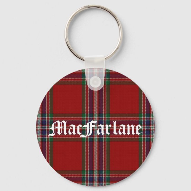 Stylish MacFarlane Tartan Kariert Schlüsselanhänger (Vorderseite)