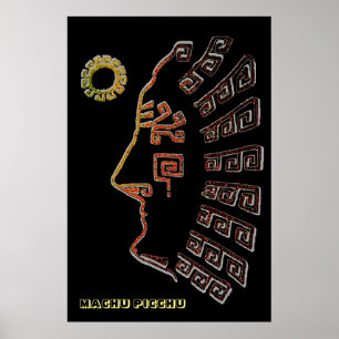 Stylish Machu Picchu Silhouette Poster