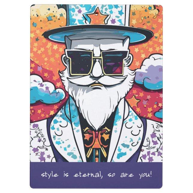 Stylish Man Klemmbrett (Rückseite)