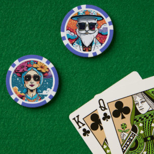 Stylish Man Postcard Pokerchips