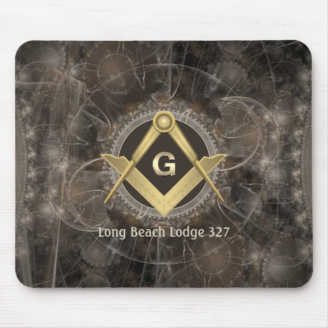 Stylish Masonic Mit Monogramm Mousepad (Vorne)