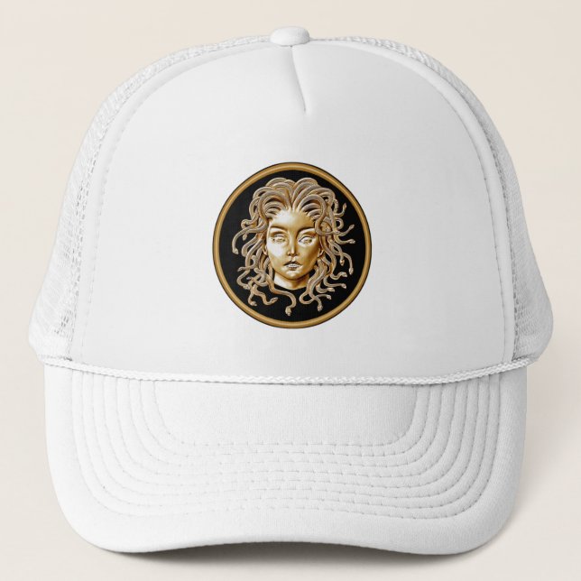 Stylish Medusa Head Trucker Hat Truckerkappe (Vorderseite)