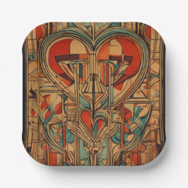 Stylish mehrfarbig pappteller