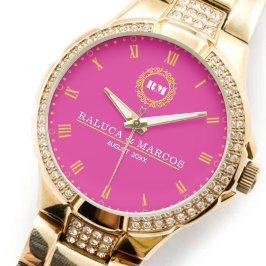 Stylish Minimalist Couples’ Personalized Names I Armbanduhr