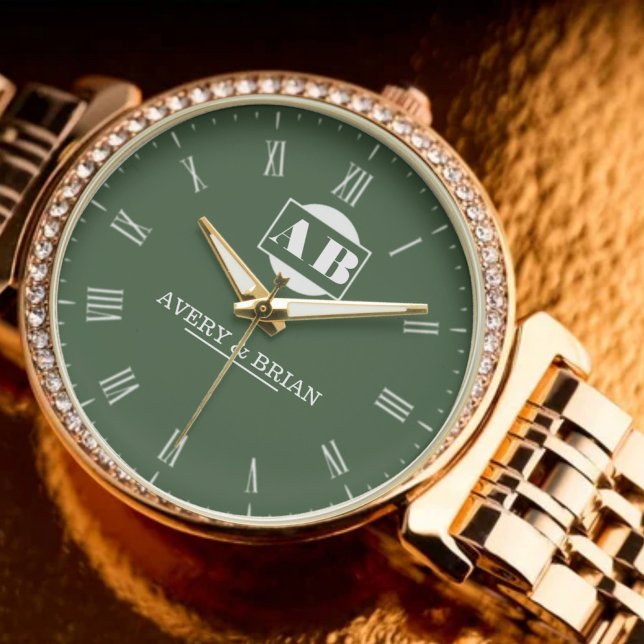 Stylish Minimalist Couples’ Personalized  Names In Armbanduhr (Von Creator hochgeladen)