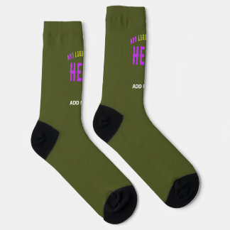 STYLISH MODERN CUSTOM ARMY GREEN VERIFIED BRANDED SOCKEN