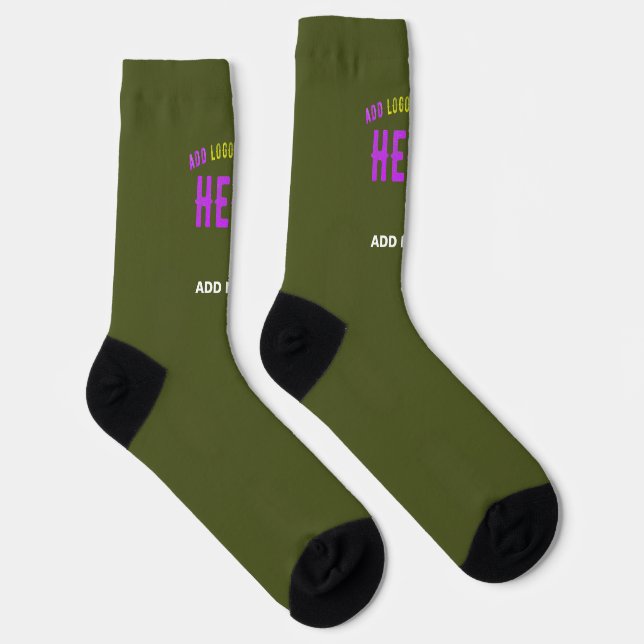STYLISH MODERN CUSTOM ARMY GREEN VERIFIED BRANDED SOCKEN (Rechts)