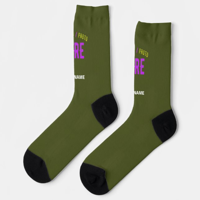 STYLISH MODERN CUSTOM ARMY GREEN VERIFIED BRANDED SOCKEN (Linkes Detail)