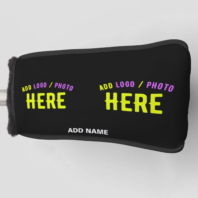 STYLISH MODERN CUSTOMIZABLE BLACK VERIFIED BRANDED GOLF HEADCOVER (Vorderseite)