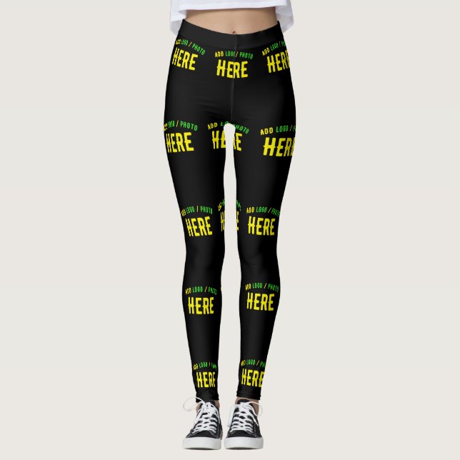STYLISH MODERN CUSTOMIZABLE BLACK VERIFIED BRANDED LEGGINGS (Vorderseite)