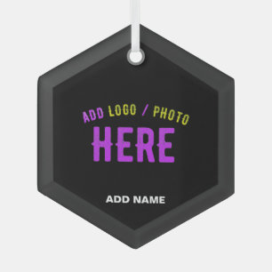 STYLISH MODERN CUSTOMIZABLE BLACK VERIFIED BRANDED ORNAMENT AUS GLAS