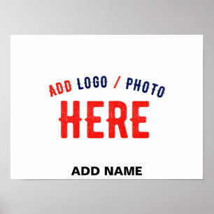 STYLISH MODERN CUSTOMIZABLE WHITE VERIFIED BRANDED POSTER