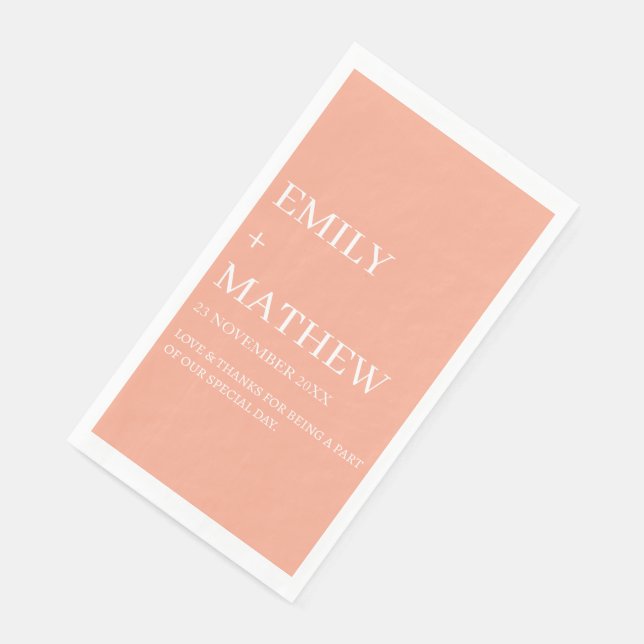 STYLISH MODERN CUSTOMIZED ELEGANT CLASSIC WEDDING  SERVIETTE (Ecke)