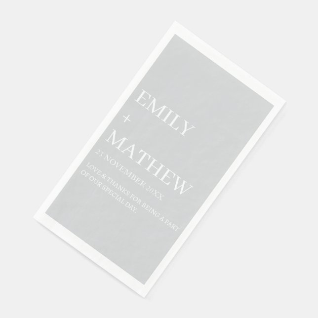 STYLISH MODERN CUSTOMIZED ELEGANT CLASSIC WEDDING  SERVIETTE (Ecke)