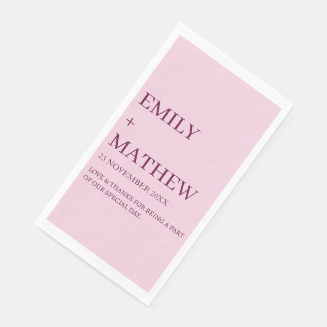 STYLISH MODERN CUSTOMIZED ELEGANT CLASSIC WEDDING  SERVIETTE (Ecke)