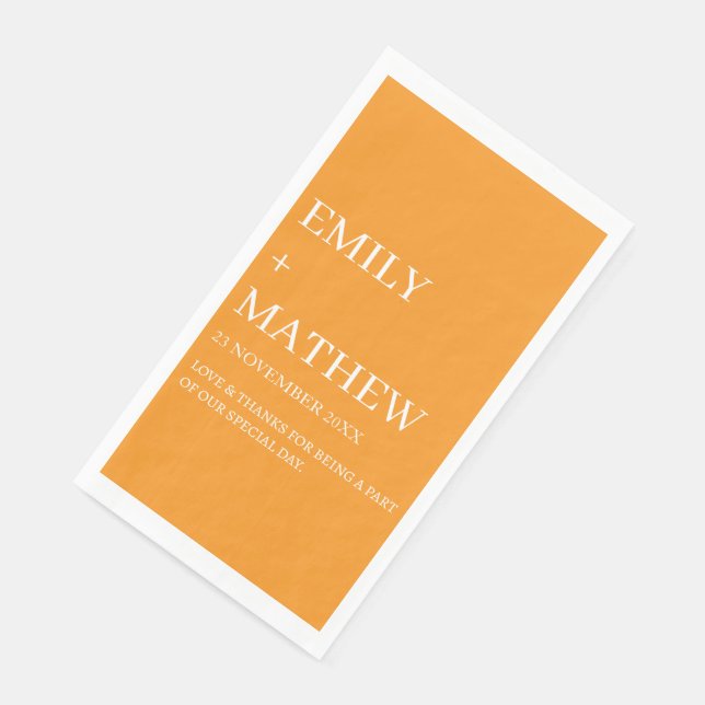 STYLISH MODERN CUSTOMIZED ELEGANT CLASSIC WEDDING  SERVIETTE (Ecke)