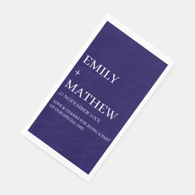 STYLISH MODERN CUSTOMIZED ELEGANT CLASSIC WEDDING  SERVIETTE (Ecke)