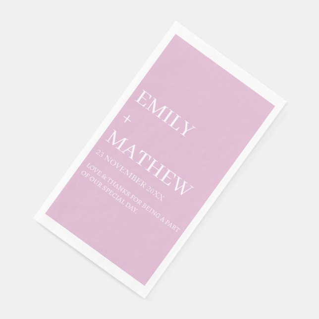 STYLISH MODERN CUSTOMIZED ELEGANT CLASSIC WEDDING  SERVIETTE (Ecke)