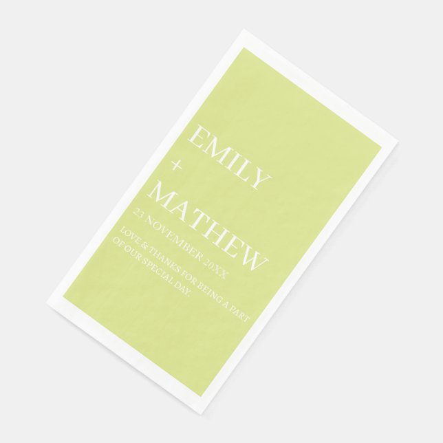 STYLISH MODERN CUSTOMIZED ELEGANT CLASSIC WEDDING  SERVIETTE (Ecke)