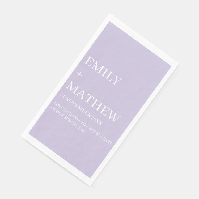 STYLISH MODERN CUSTOMIZED ELEGANT CLASSIC WEDDING  SERVIETTE (Ecke)